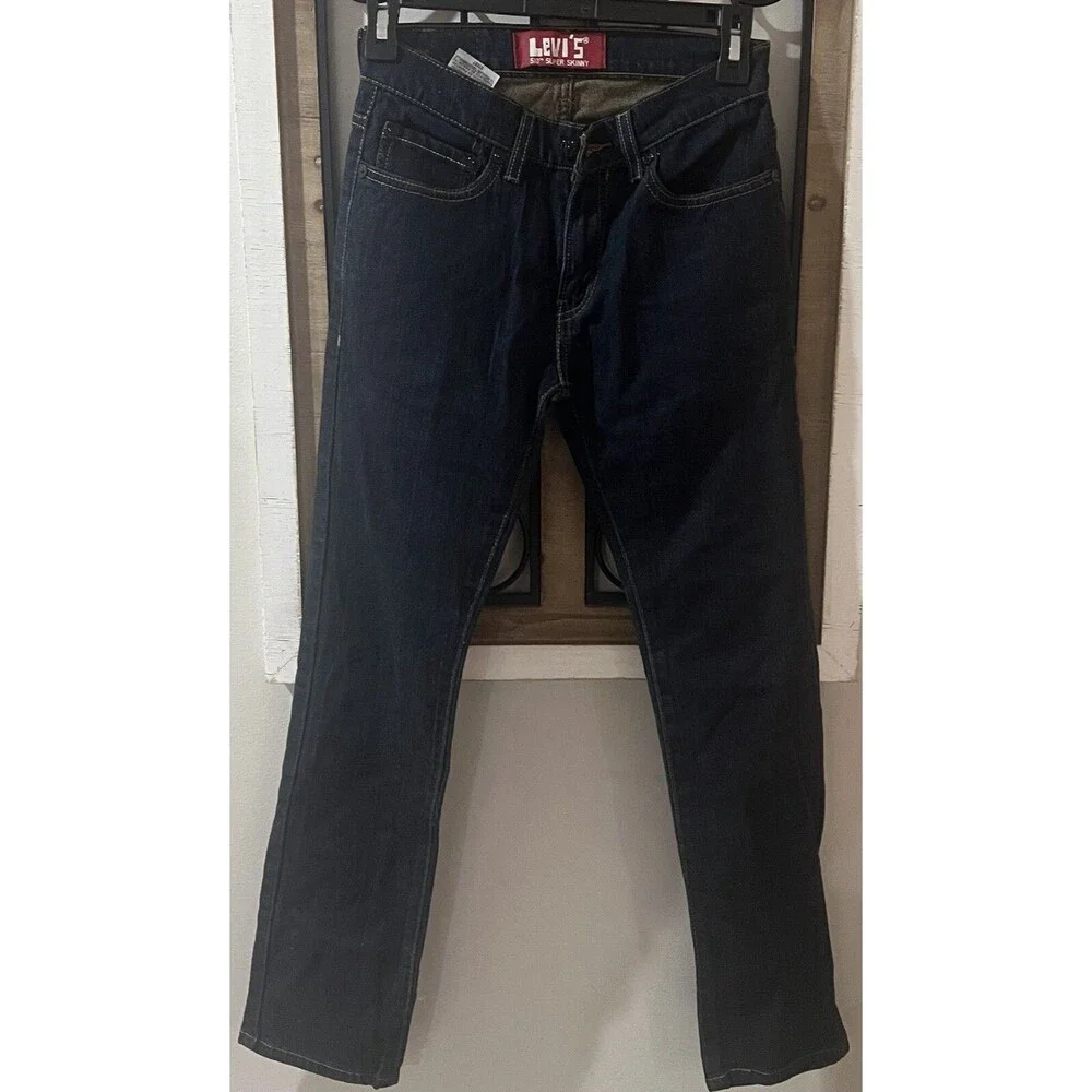 Levis 510 Super Skinny Jeans Size 14R (27x27) Dark Wash Denim
